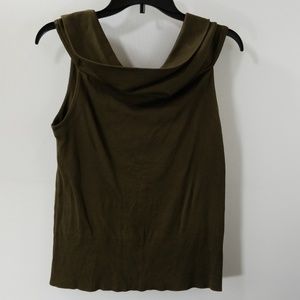 Ralph Lauren Olive Green Cowl Neck Tank Top Size L